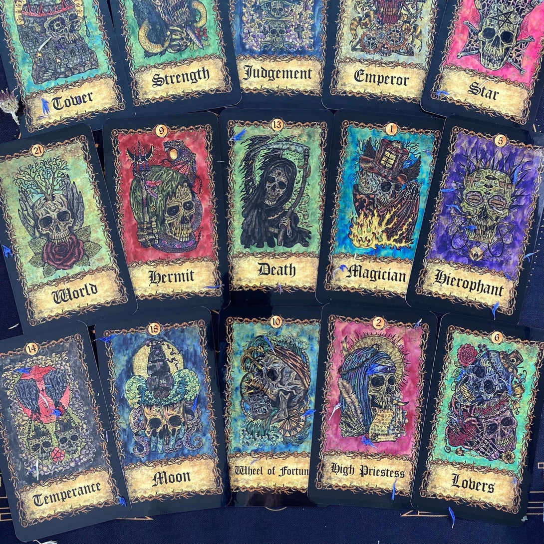 Gothic Skull Tarot Deck - Dark Forest Tarot Cards