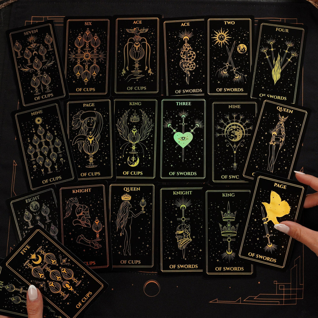 Moonlight Gold Rainbow Foil - Dark Forest Tarot Cards