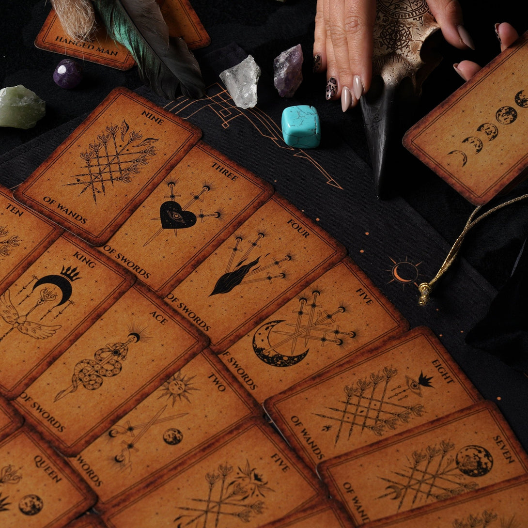 Moonlight Vintage Tarot Deck,Craft Cardboard - Dark Forest Tarot Cards