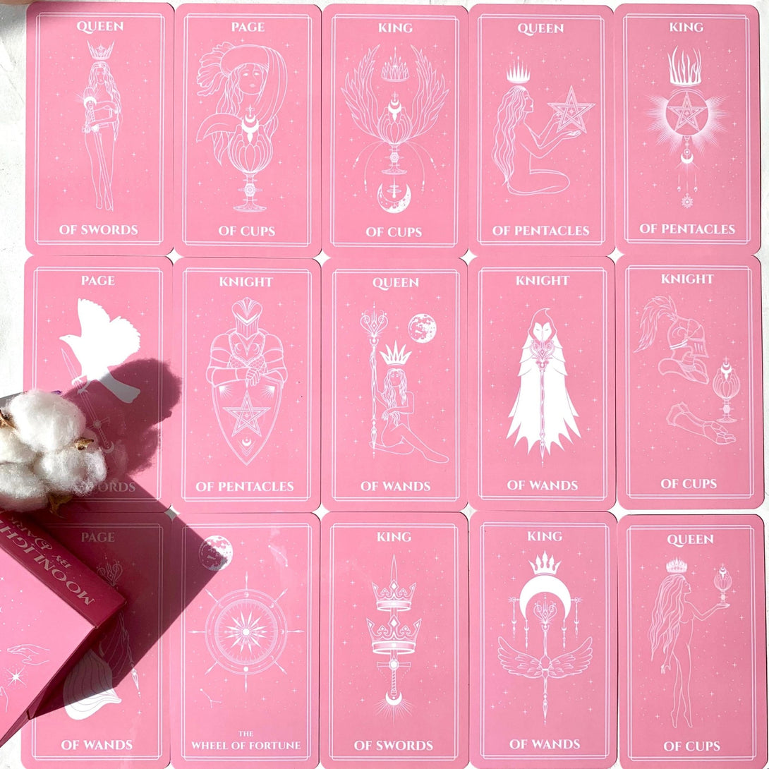 Pink Moonlight Tarot Deck - Dark Forest Tarot Cards