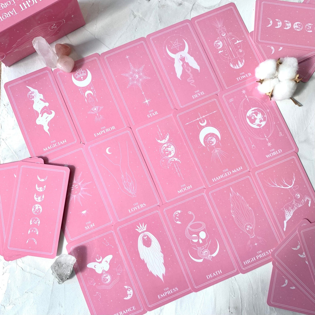 Pink Moonlight Tarot Deck - Dark Forest Tarot Cards
