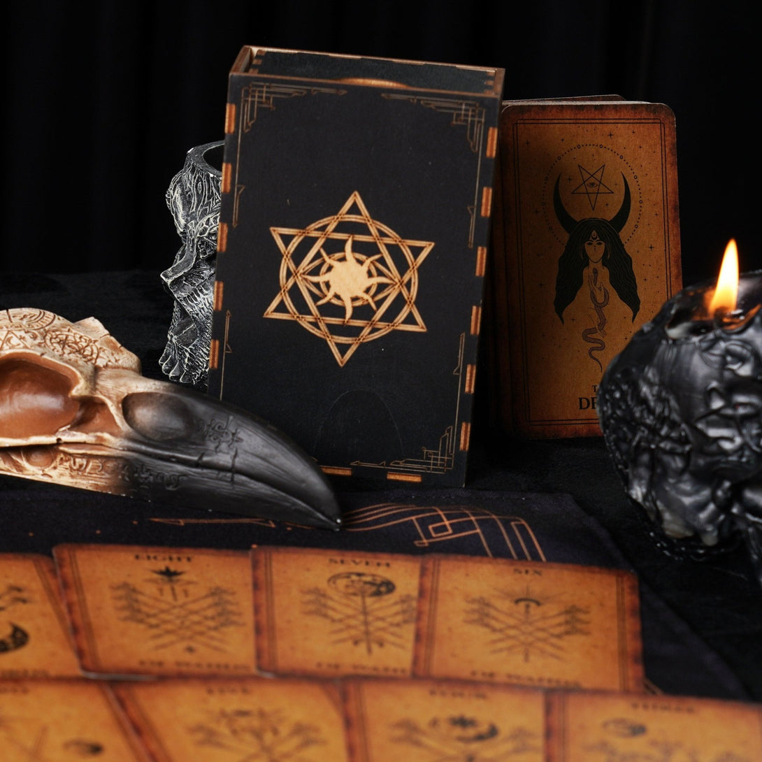 Tarot Wooden Box.Card Box. - Dark Forest Tarot Cards