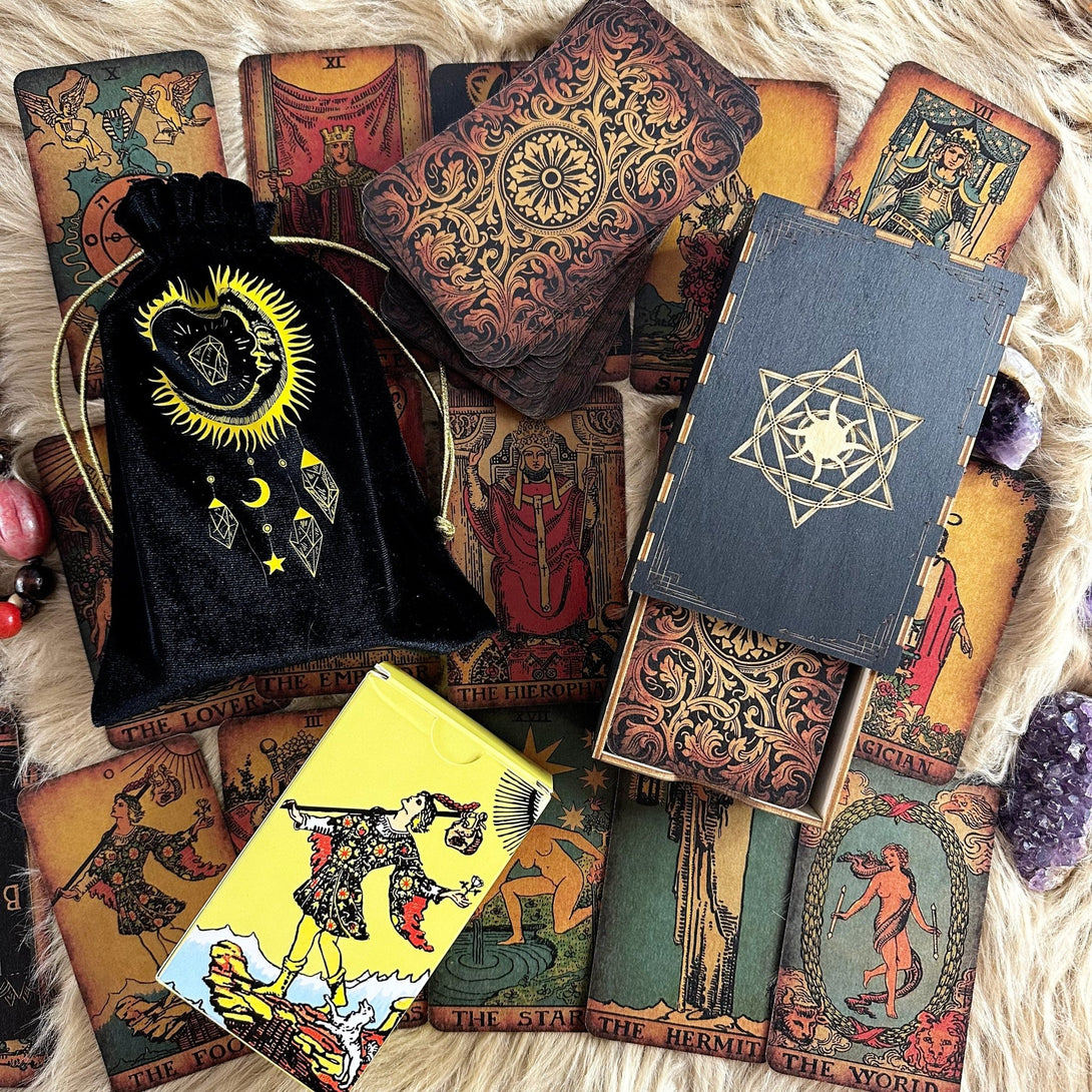 The Rider Waite Craft Cardboard Borderless Vintage - Dark Forest Tarot Cards