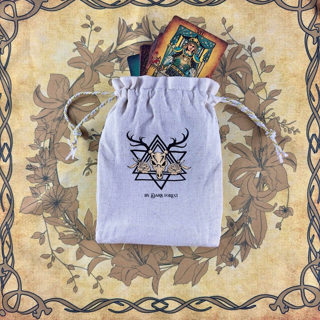 Vintage Tarot Cloth for spread - Dark Forest Tarot Cards